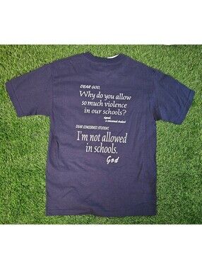 NWT VTG GRAIL Y2K Public School Needs God T-Shirt Size Medium
